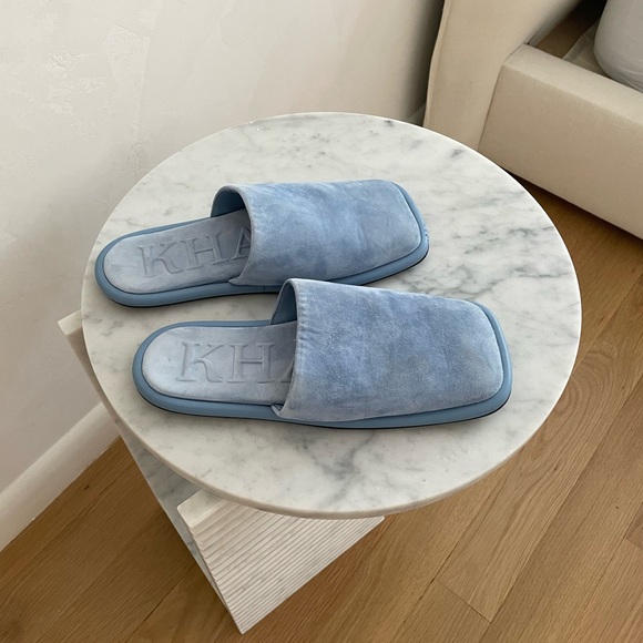 KHAITE Shoes - Khaite Monaco suede slides in size 36